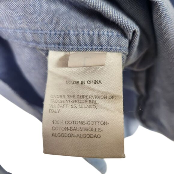 SERGIO TACCHINI Shirt Mens Large Blue Button Down Long Sleeve Dress Shirt Career - Picture 7 of 8